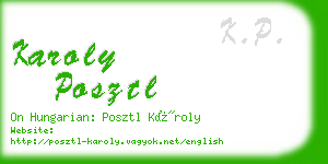 karoly posztl business card